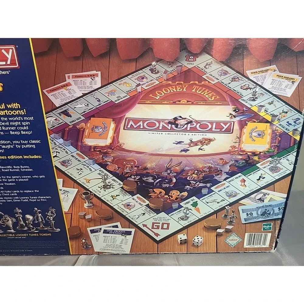 1999 Looney Tunes Monopoly Official Classic‎ Cartoon Limited Edition Vtg